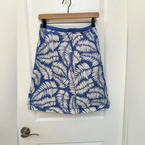 Boden Blue Floral Lined Skirt - Picture 2 of 7
